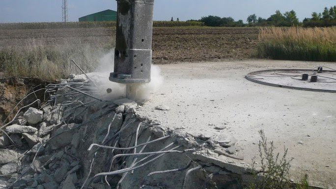 Rückbau eines Windrad-Fundaments - Foto: IG Windkraft Österreich